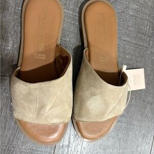 Simona Rossi Genuine Leather Suede Sandals Made in Italy Size 7.5